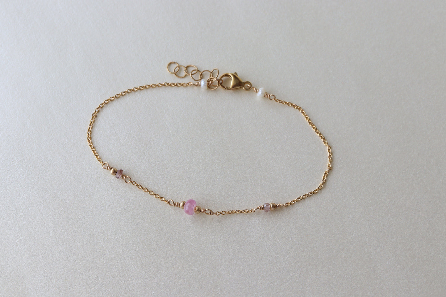 Pulsera Rocio Zafiros Rosas