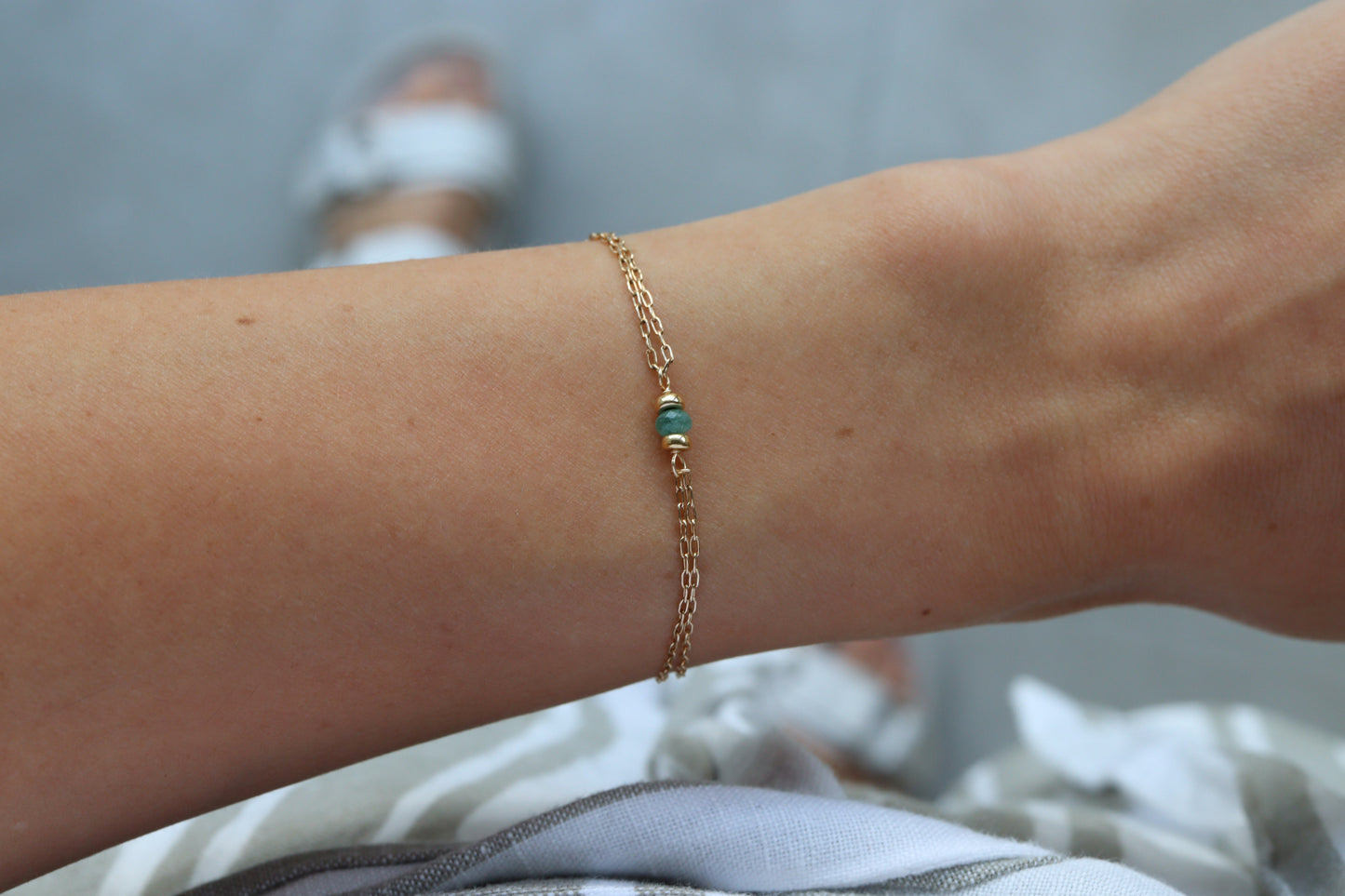Pulsera Rosy Piedras Preciosas