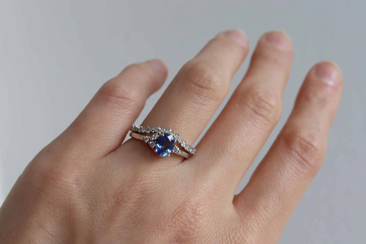 Anillo Mar Zafiro Azul Ceylon Bridal