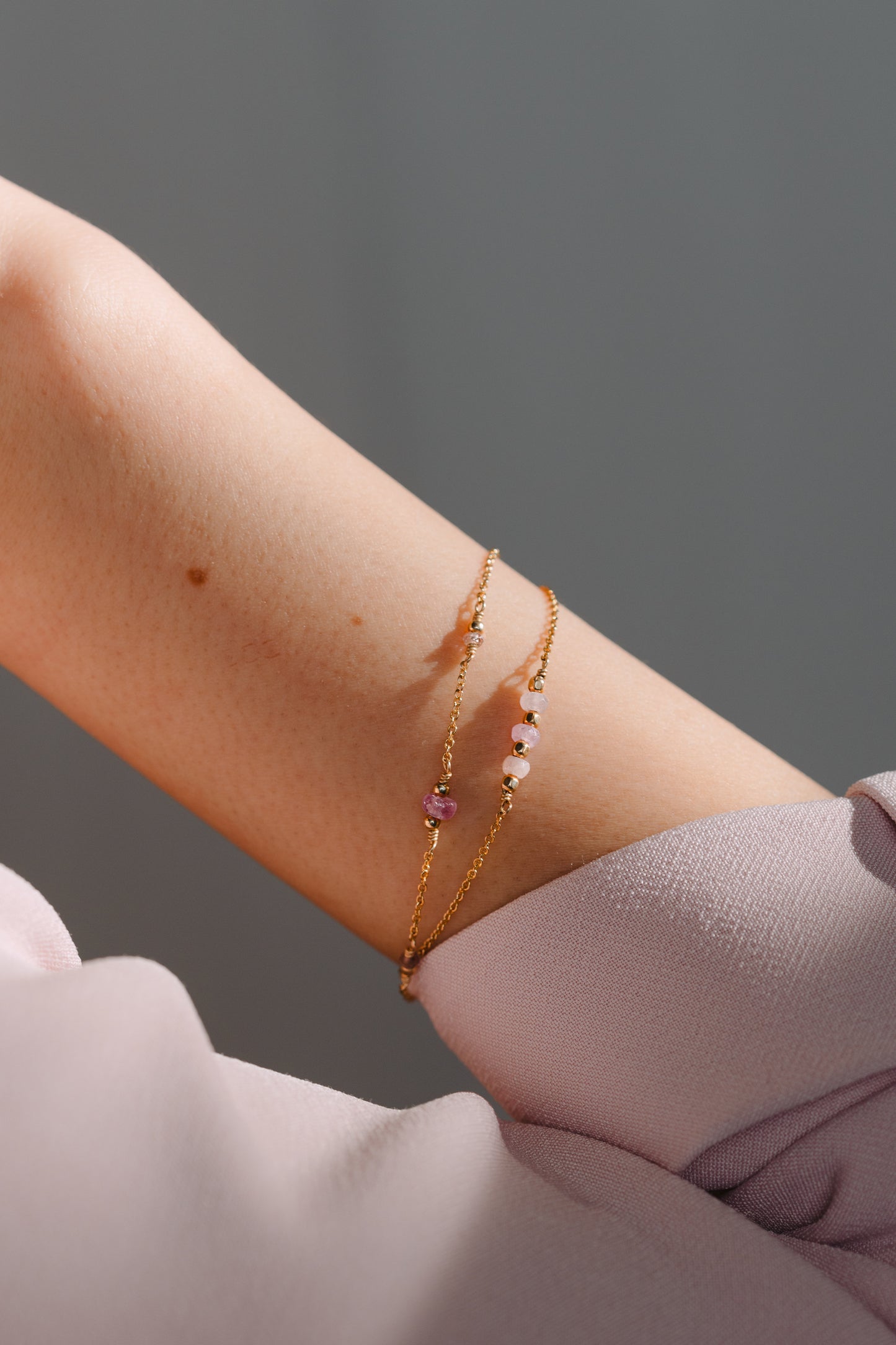 Pulsera Rocio Zafiros Rosas