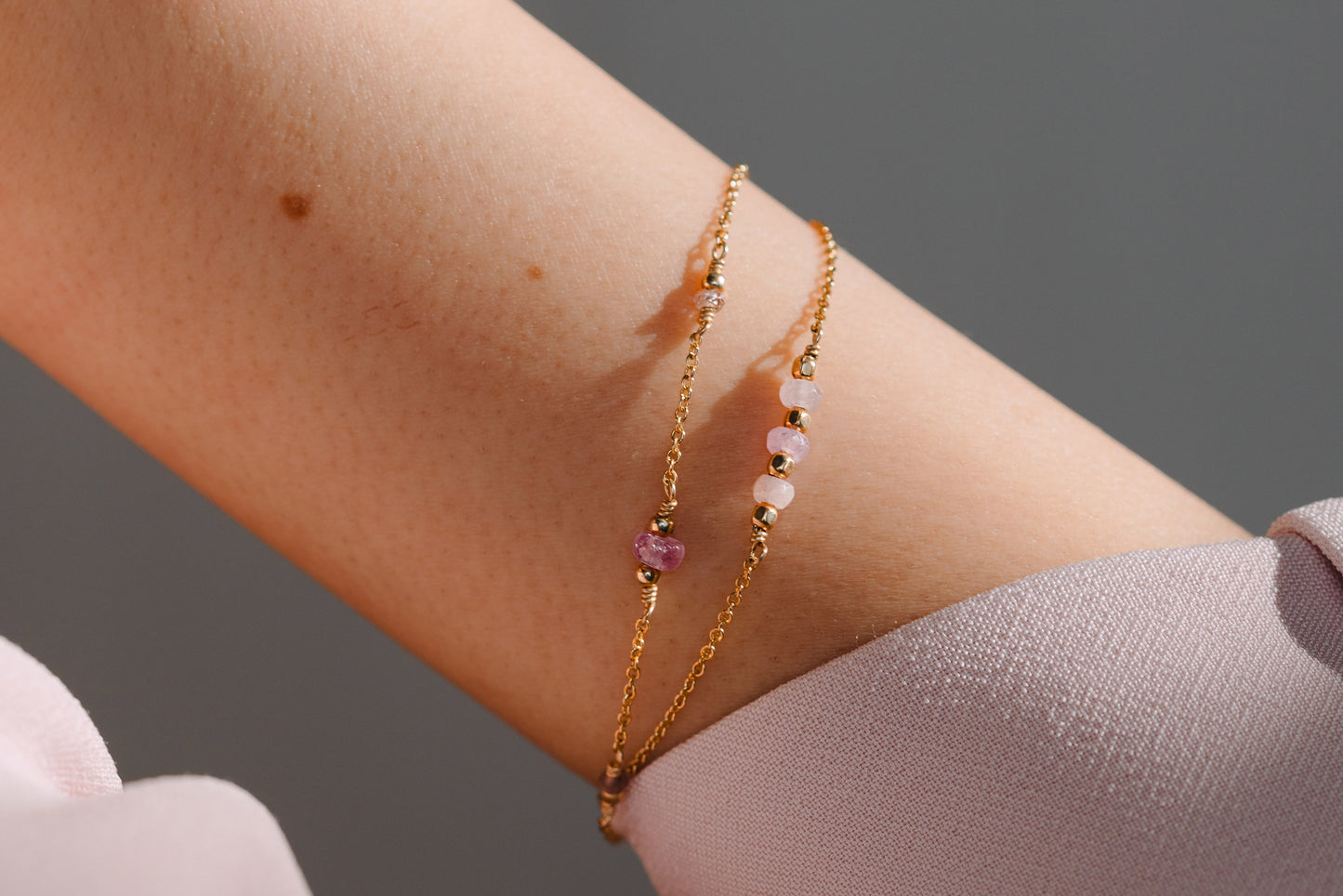Pulsera Rocio Zafiros Rosas