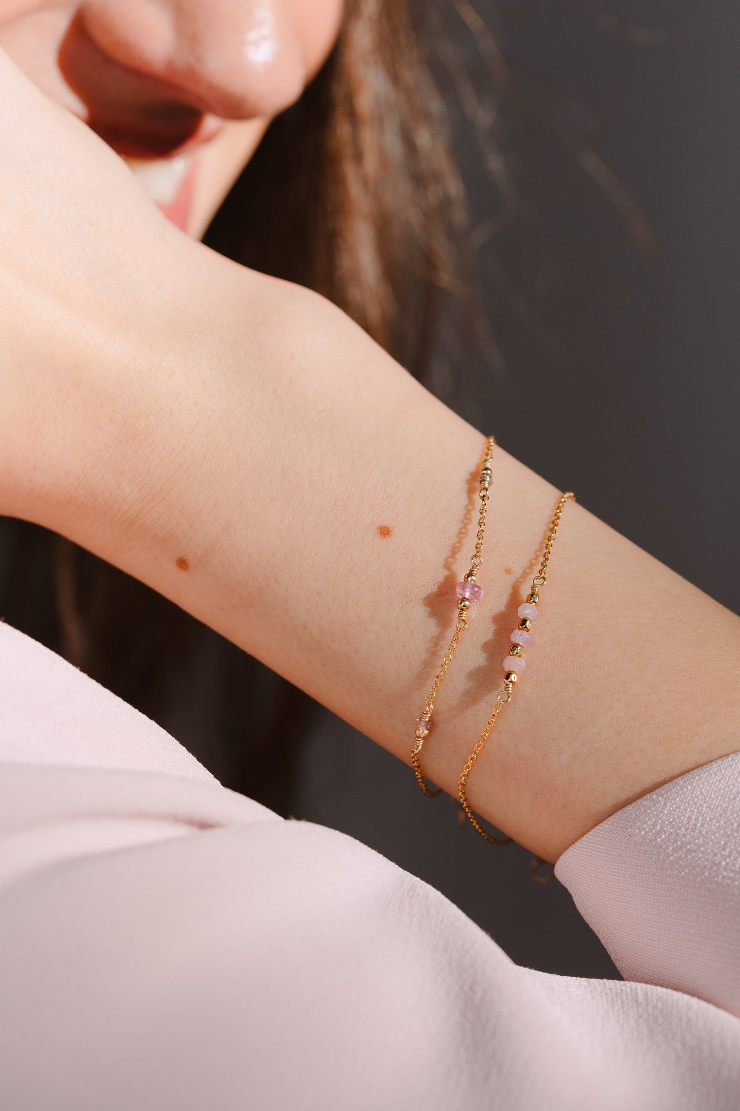 Pulsera Rocio Zafiros Rosas