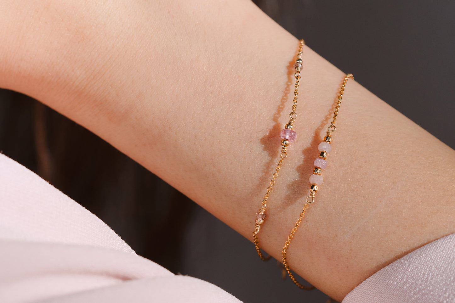Pulsera Rocio Zafiros Rosas