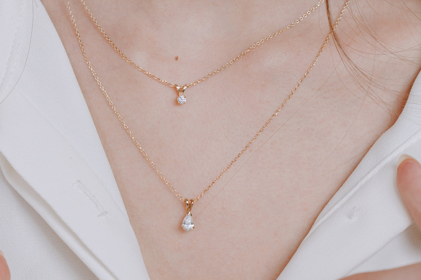 Collar Diamante Pera 0.37cts Petit Lapin Fine