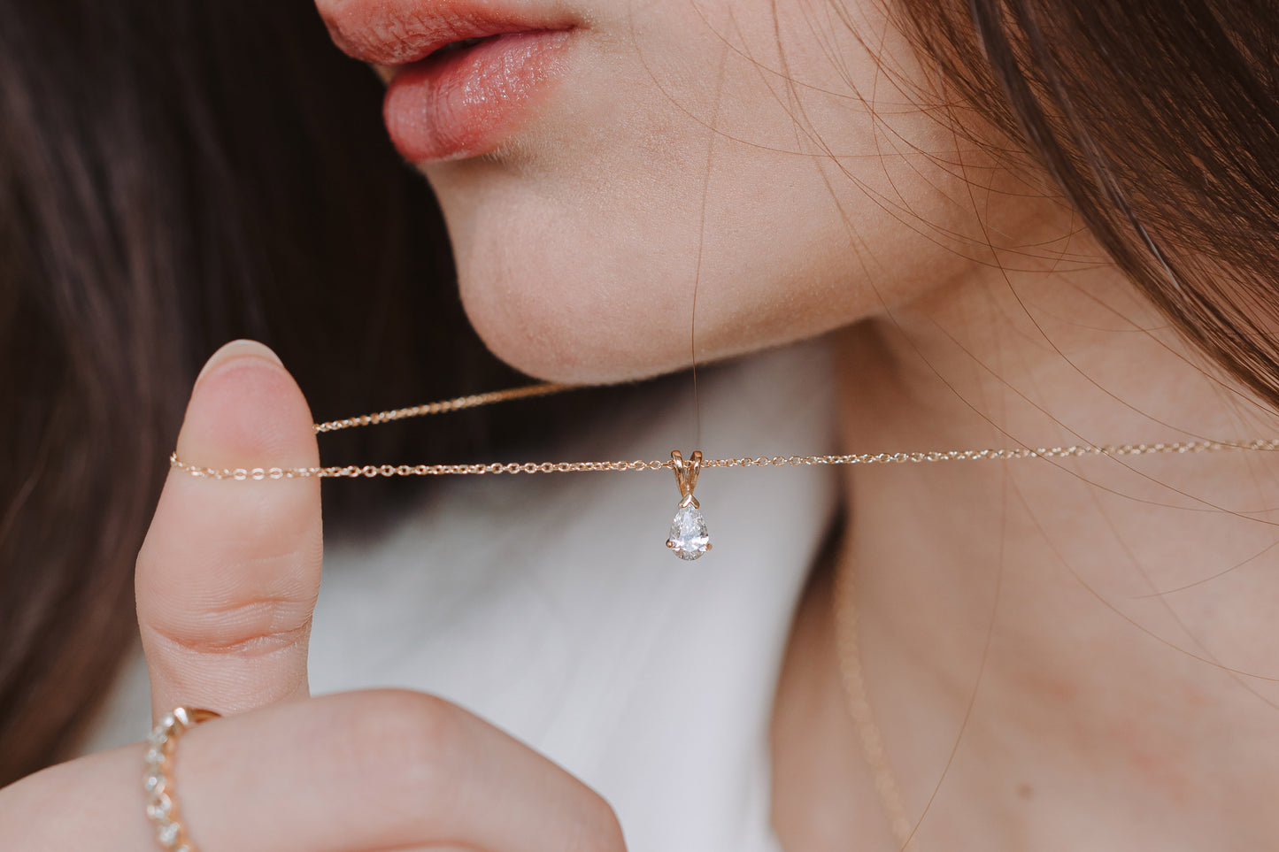 Collar Diamante Pera 0.37cts Petit Lapin Fine