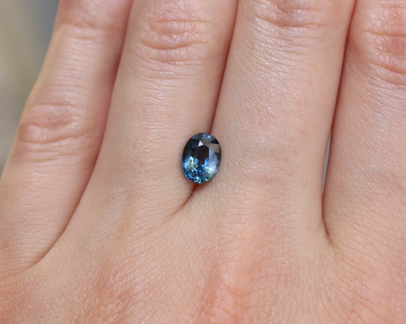 Piedra Zafiro Verde Azul 1.23cts S-1532