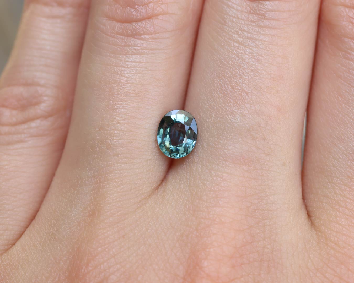 Piedra Zafiro Verde Azul 1.07cts S-1536