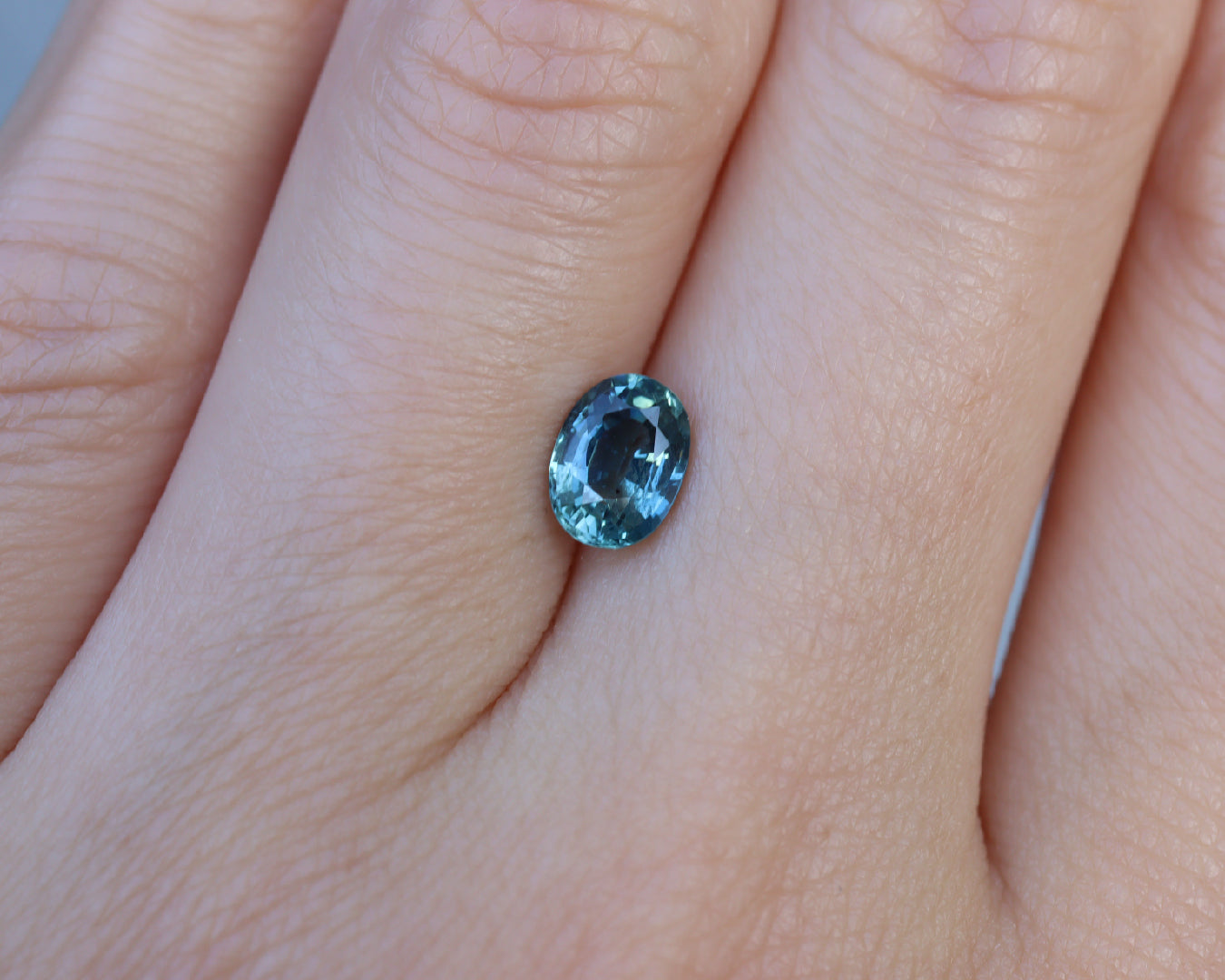 Piedra Zafiro Verde Azul 1.24cts S-1696