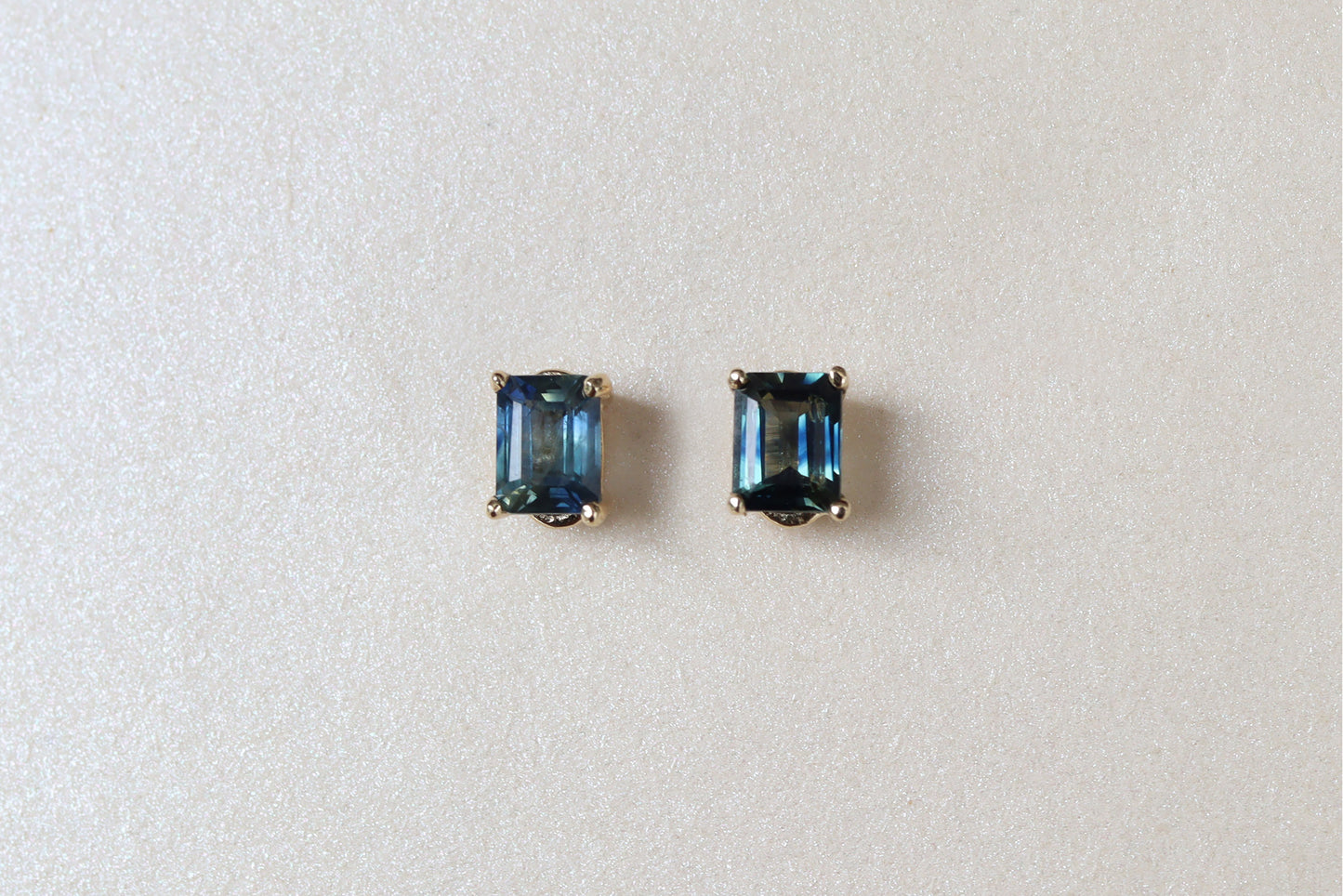 Aretes Luxe Zafiro Verde Azul Fine