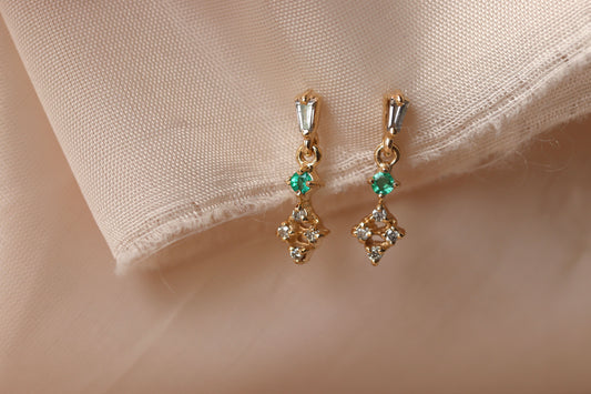 Aretes Diana Fine Esmeraldas