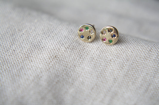 Studs Camila Rainbow fine