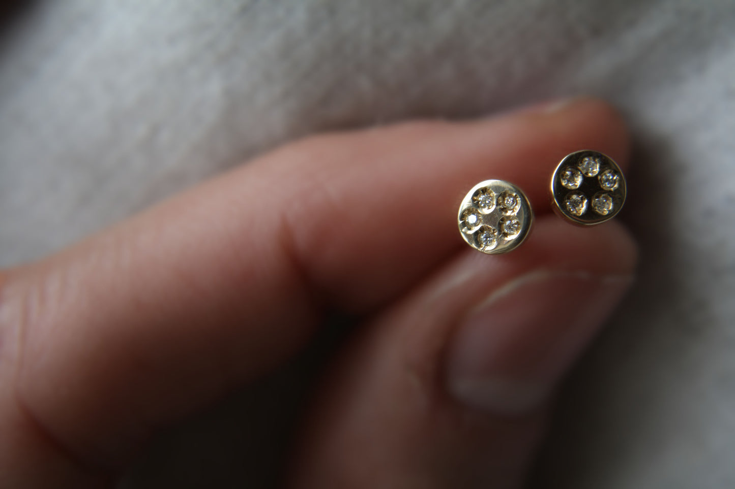 Studs Camila Diamante Blanco fine