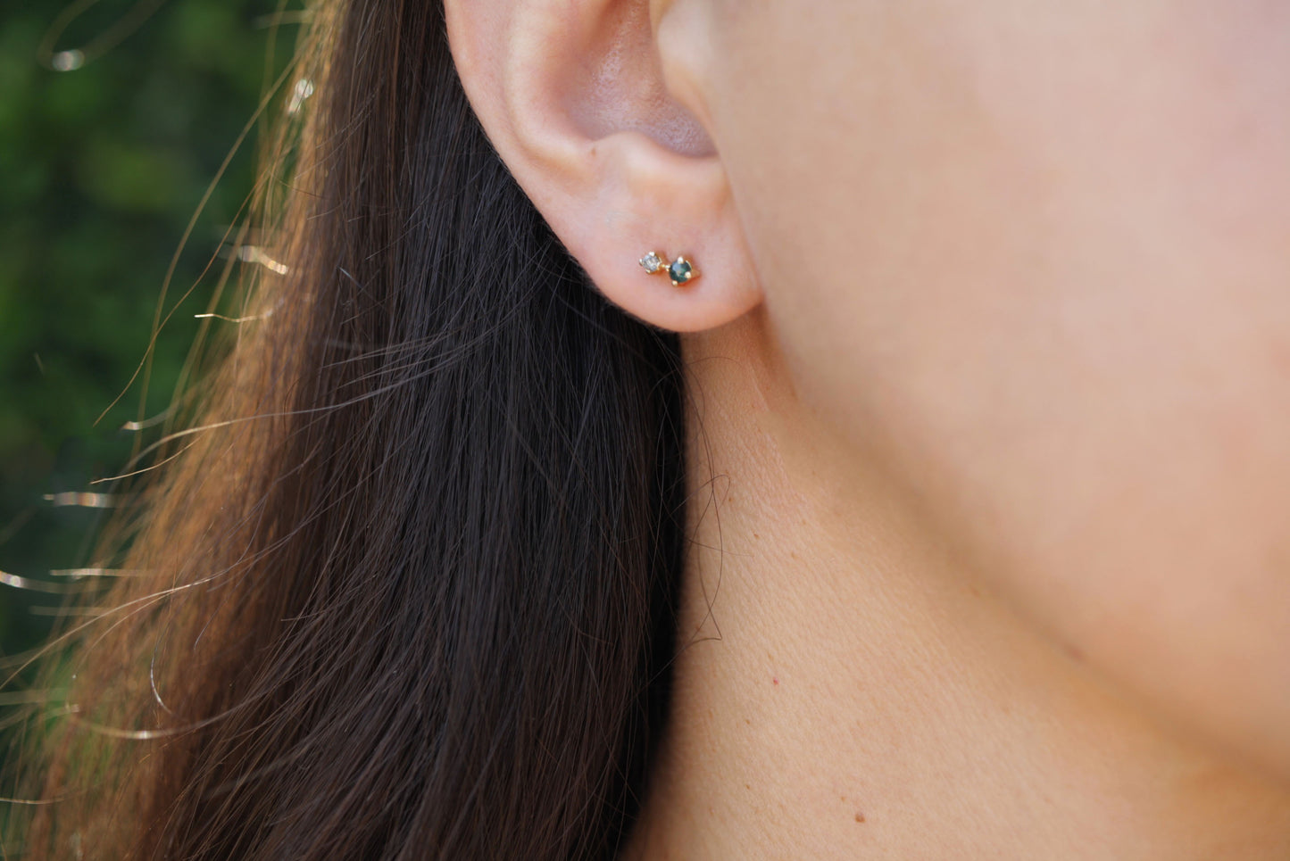 Aretes Eliana Diamante Verde Fine