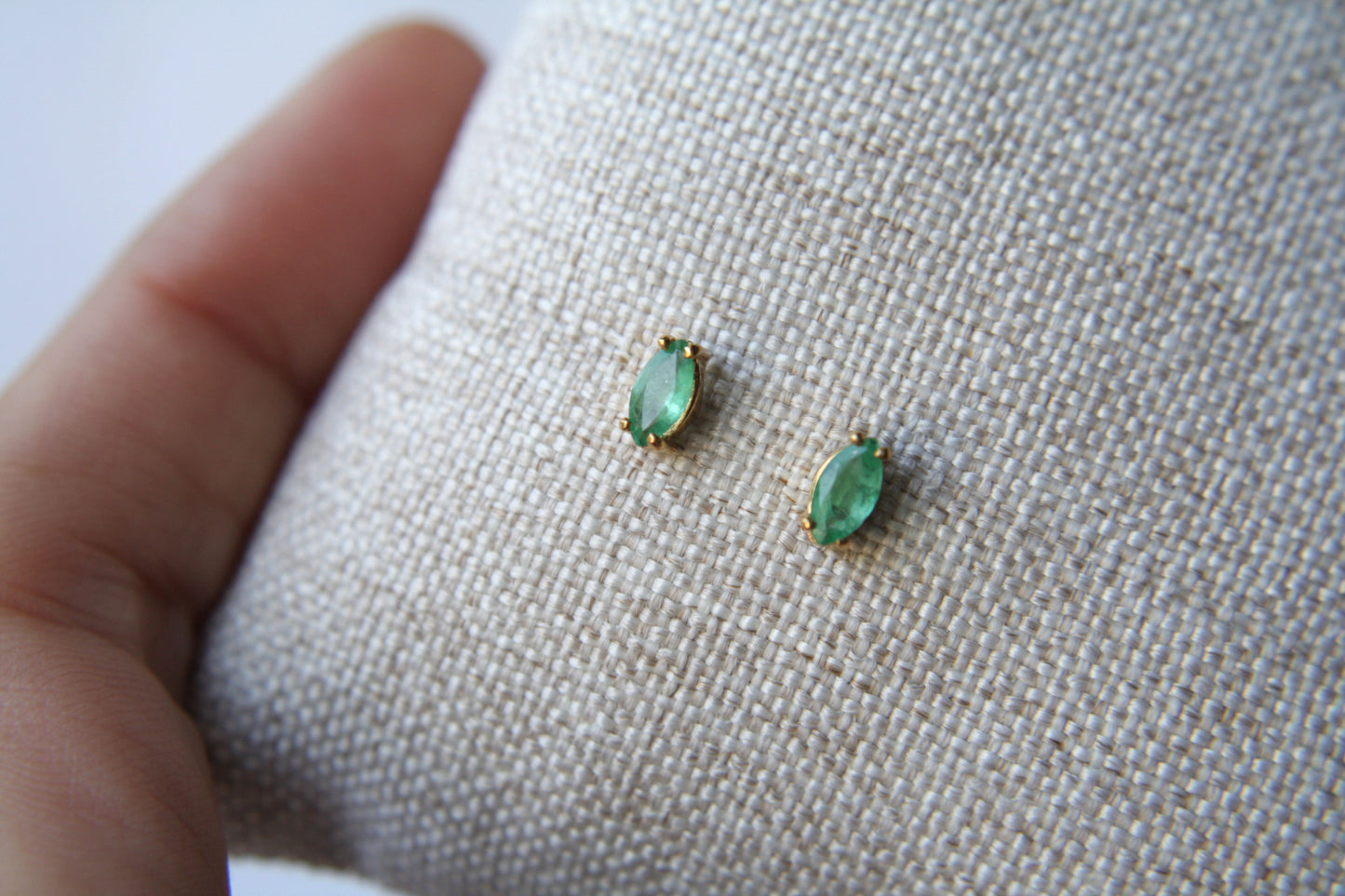 Aretes Luxe Esmeralda Marquise fine