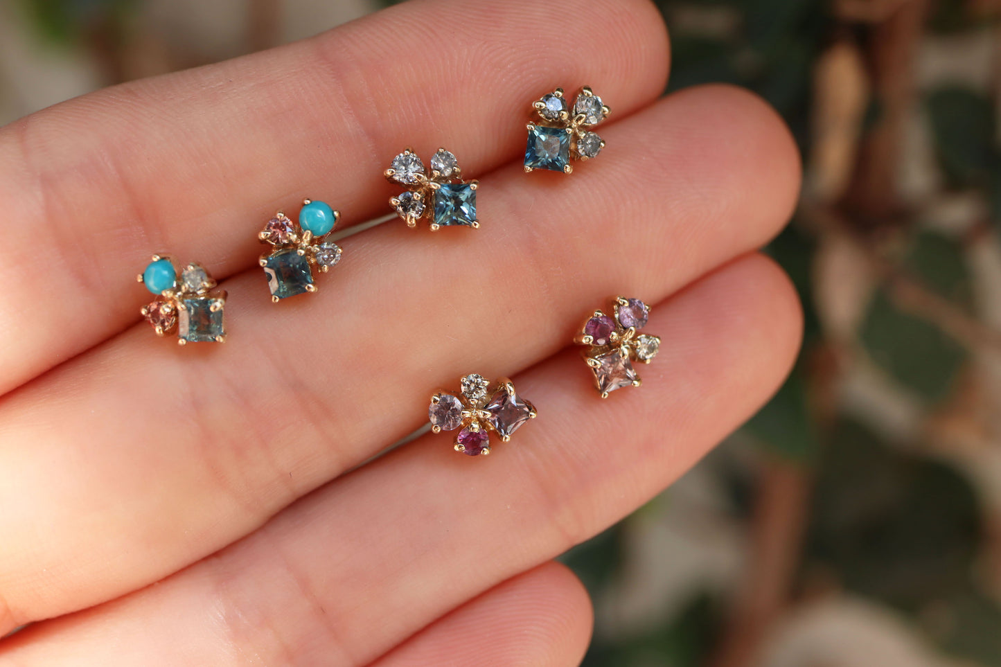 Aretes Myrna Burgundy Fine