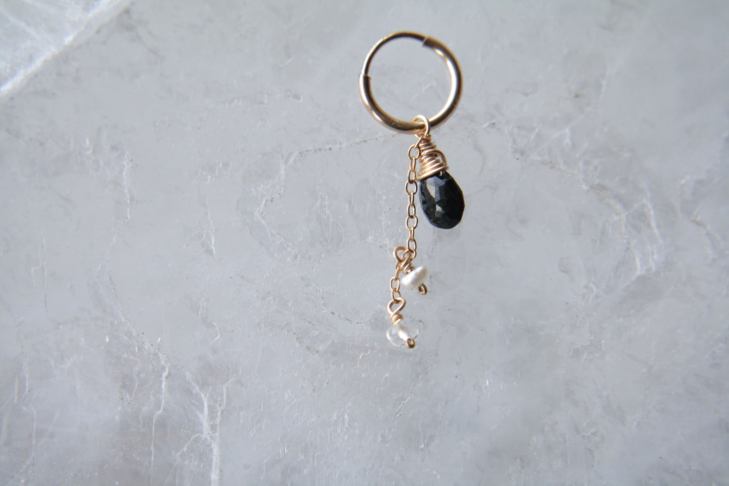 Piercings piedra con cadenita