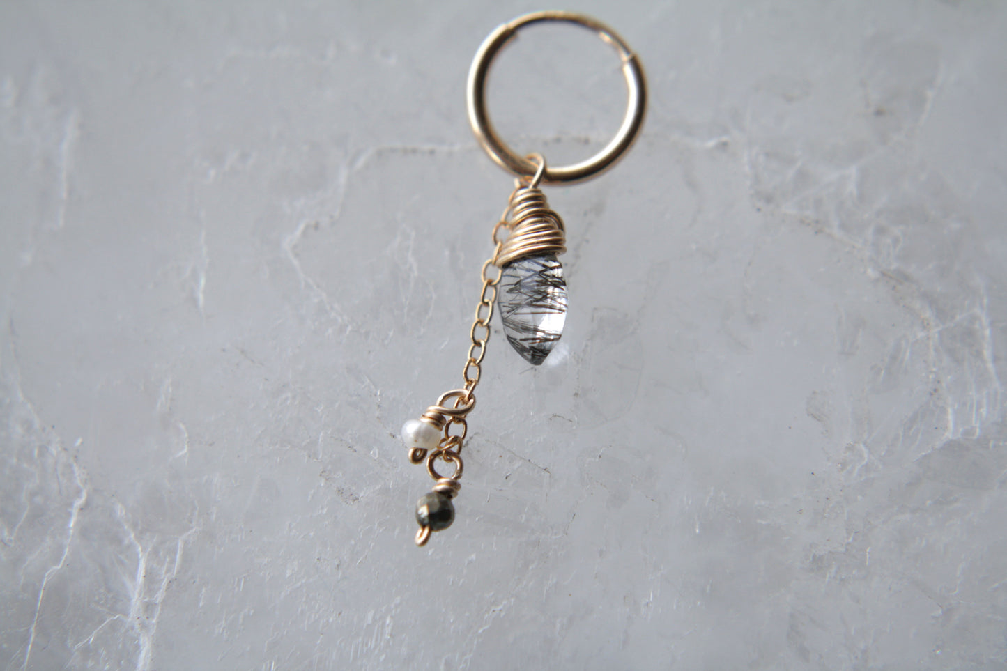 Piercings piedra con cadenita