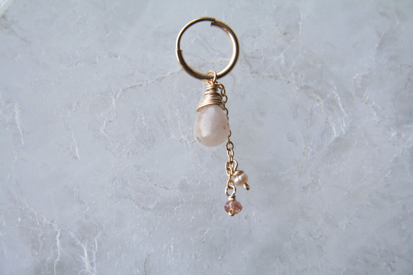 Piercings piedra con cadenita