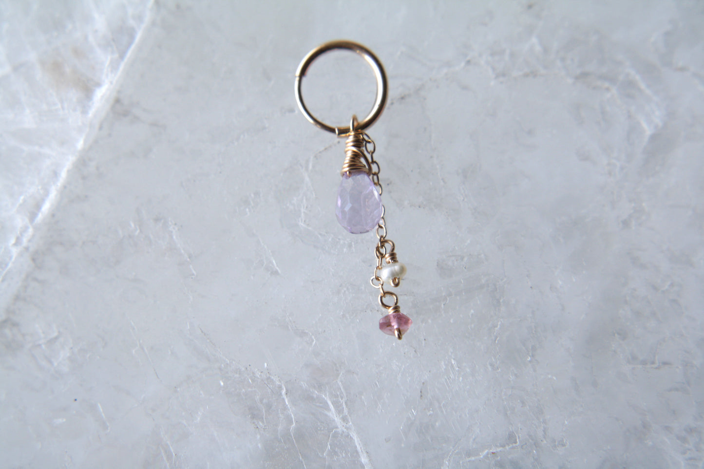 Piercings piedra con cadenita