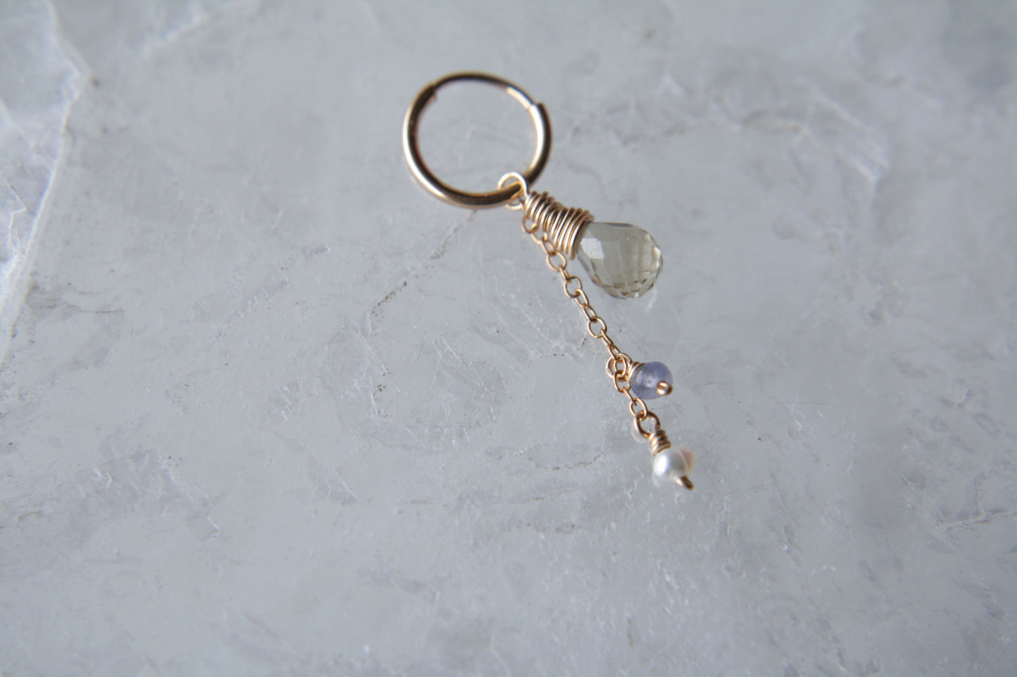 Piercings piedra con cadenita