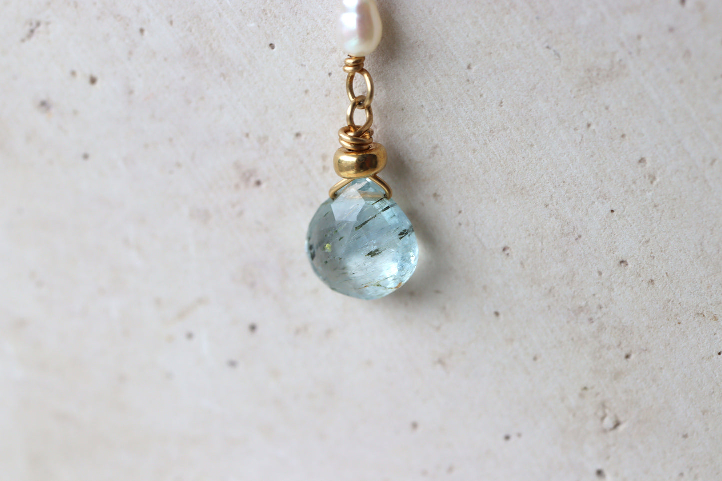 Collar Rosary Aguamarina