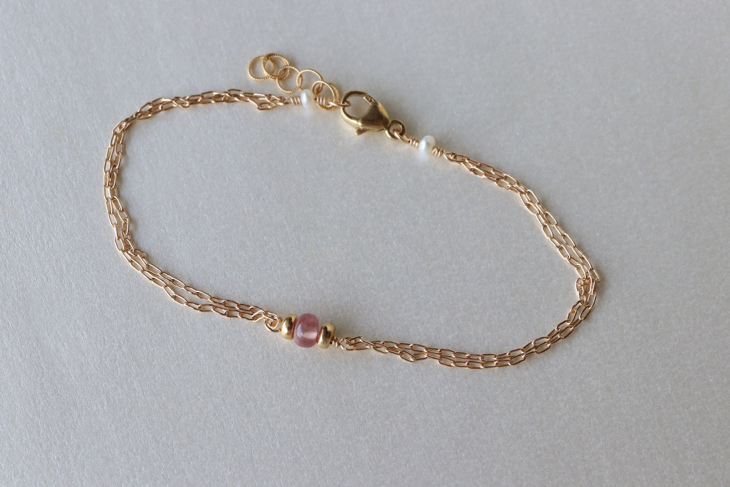 Pulsera Rosy Piedras Preciosas
