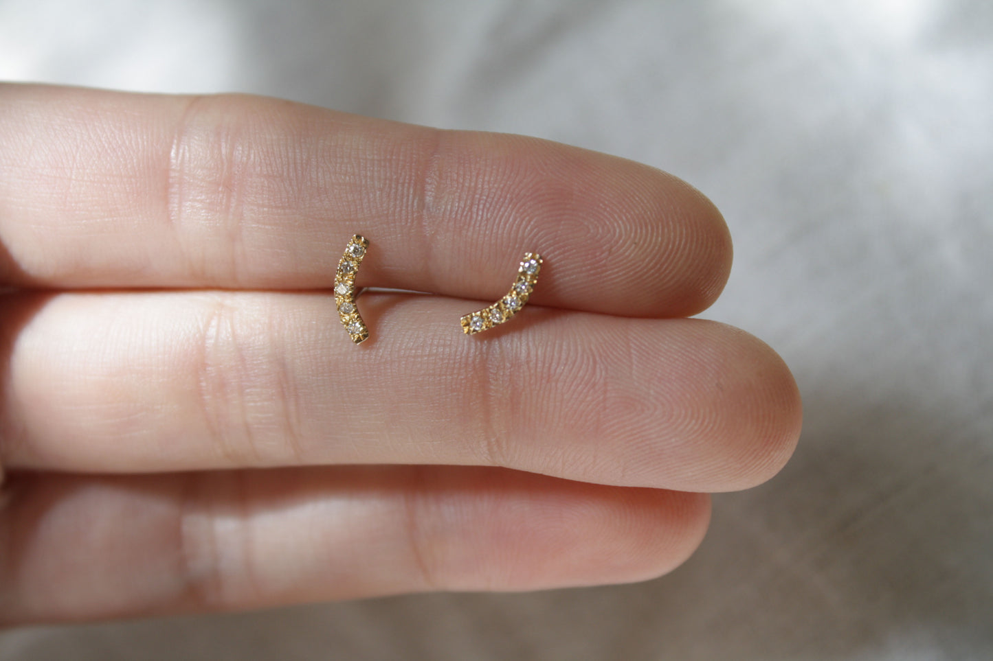 Aretes Gisela Diamante Blanco fine