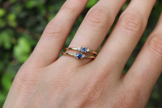 Anillo Amelia Zafiro Azul