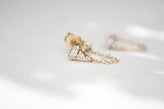 Aretes Berna Diamante Baguette