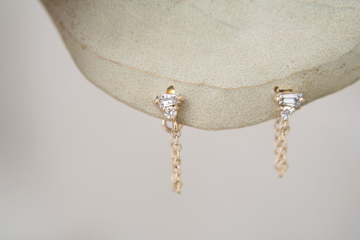 Aretes Berna Diamante Baguette