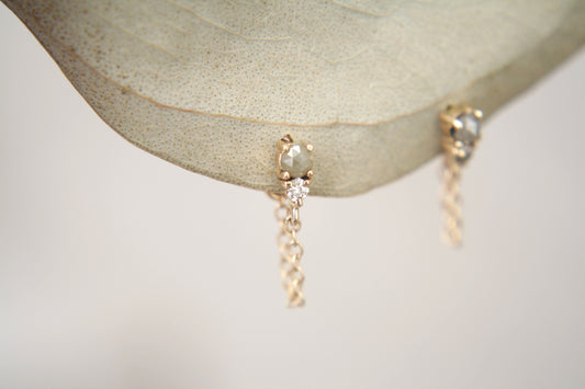 Aretes Berna Diamante Corte Antiguo