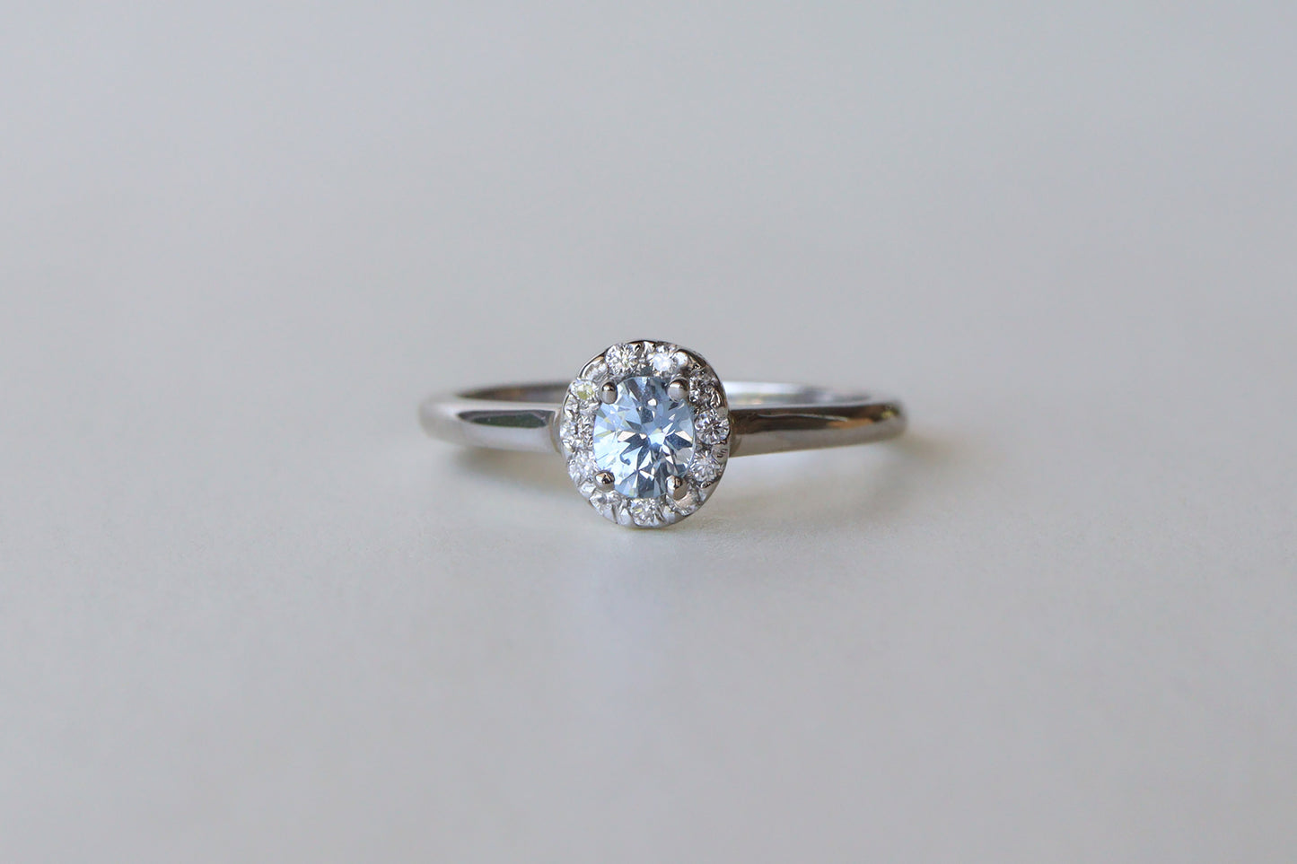 Anillo Celeste III Zafiro Platino 0.46cts Bridal
