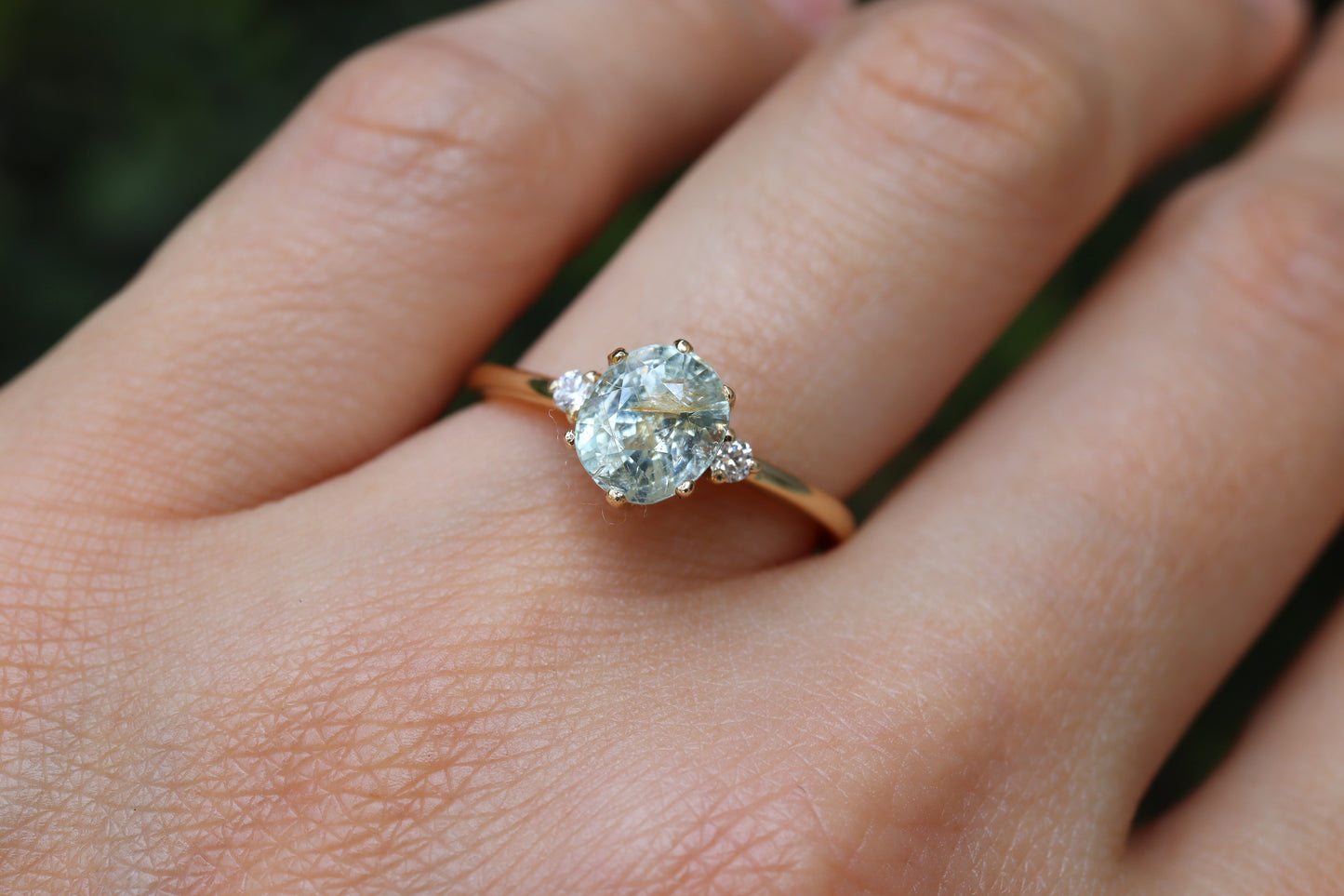 Anillo Cynthia Zafiro Menta 1.42cts Bridal