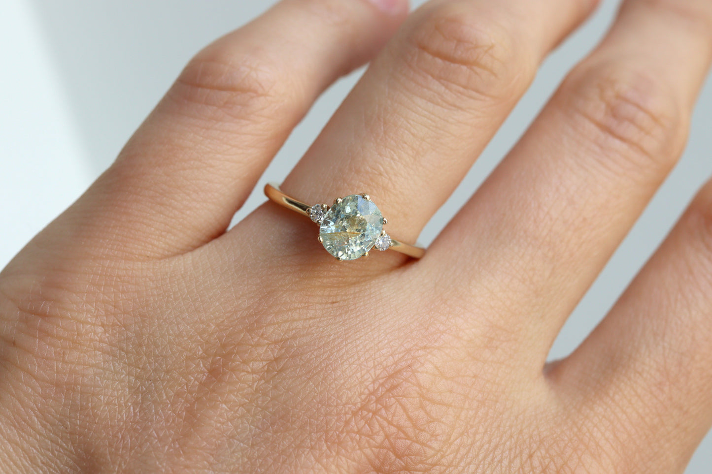 Anillo Cynthia Zafiro Menta 1.42cts Bridal