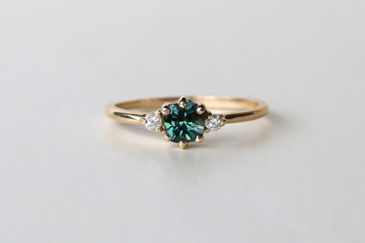Anillo Eloisa Zafiro Verde Bridal