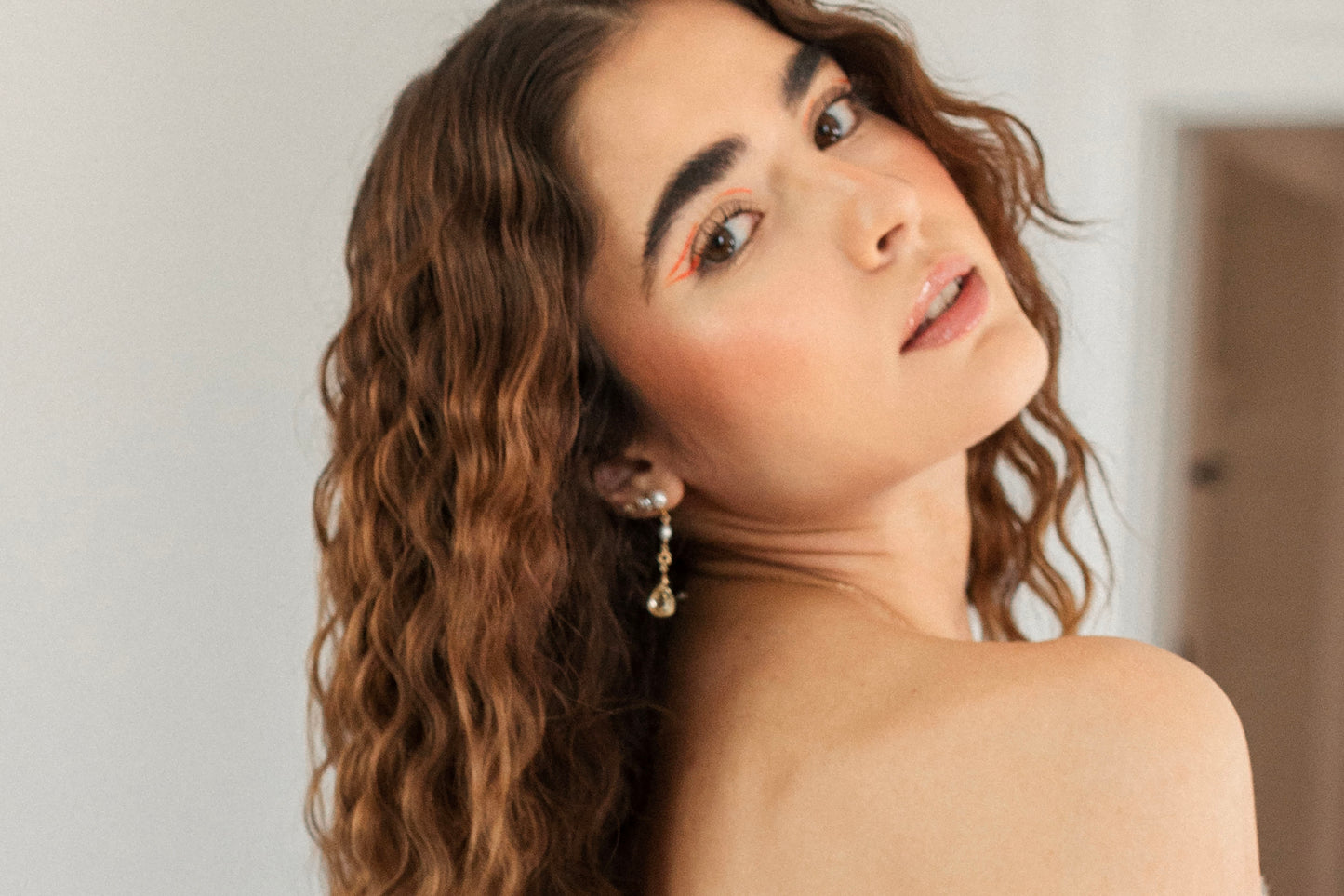 Aretes Neida Citrina y Perla