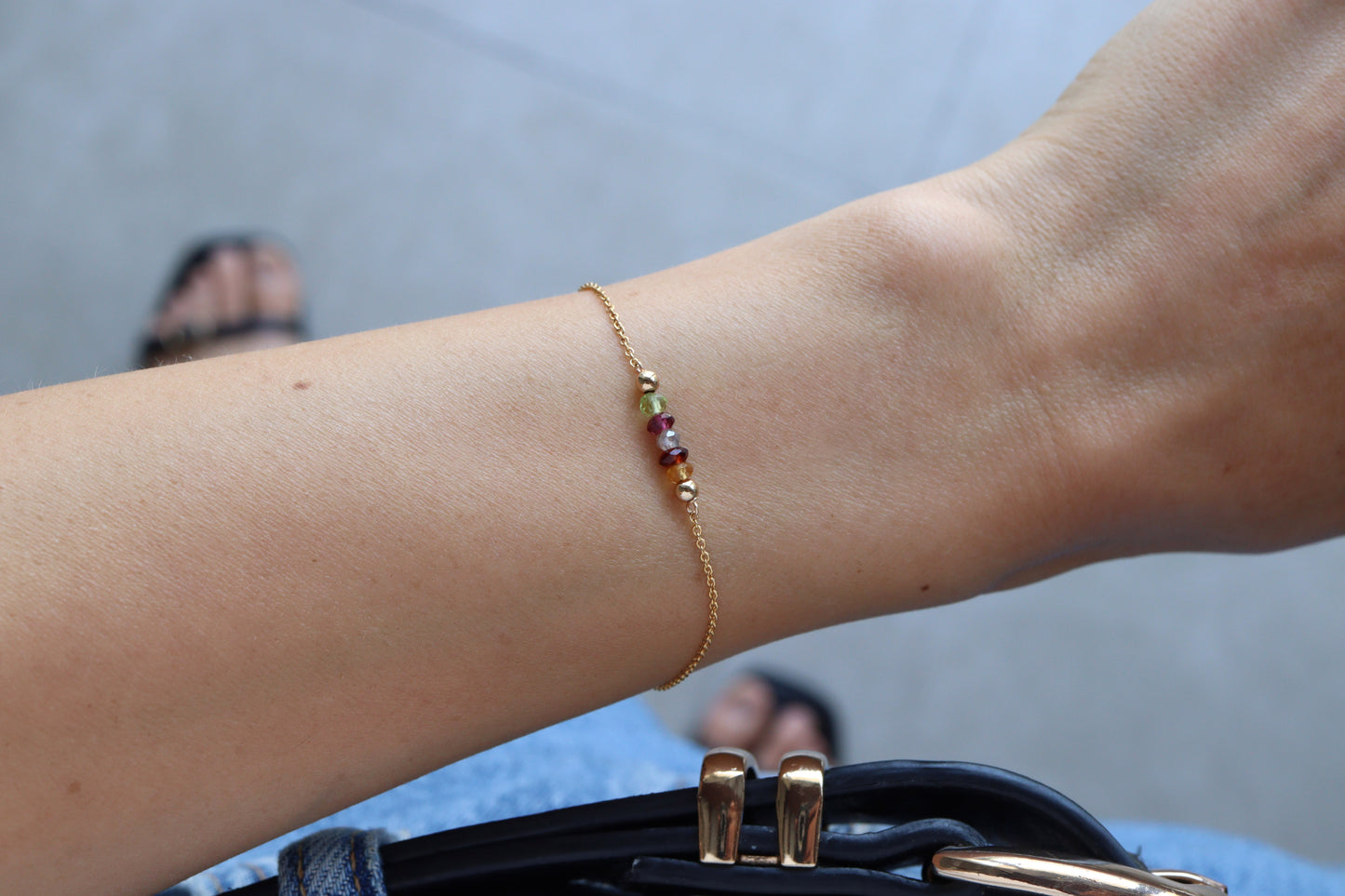 Pulsera Gem Bar Personalizada con Piedras del Mes (Birthstones)