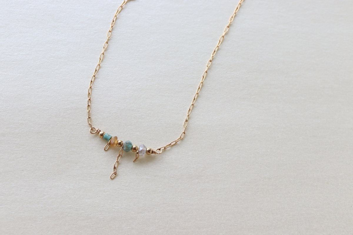 Collar Gem Bar Boho