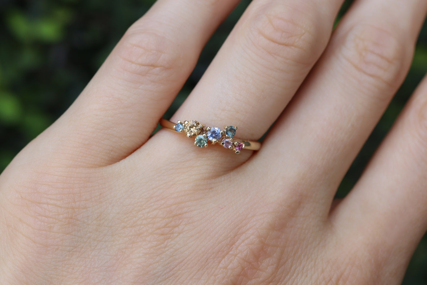 Anillo Isabel Zafiros Rainbow