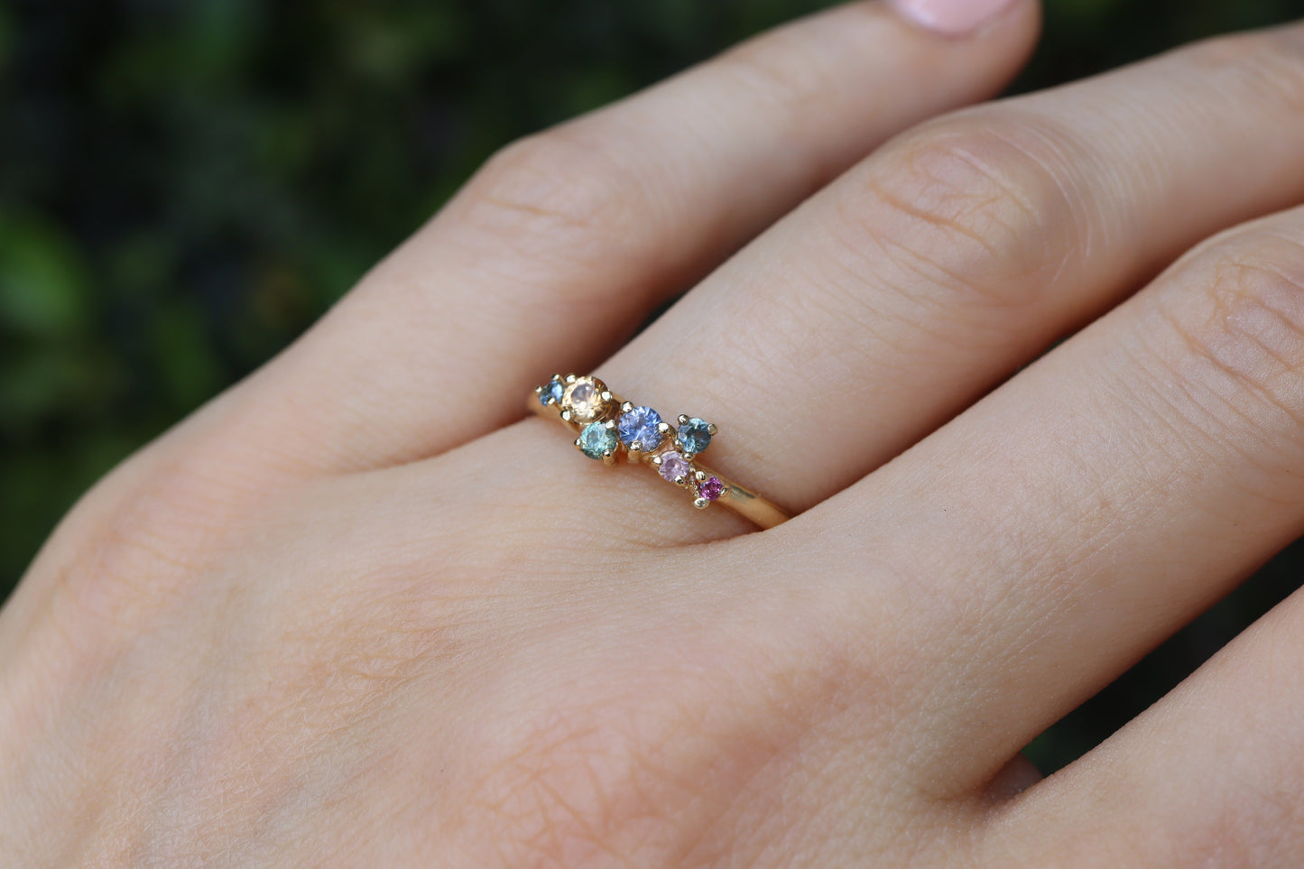 Anillo Isabel Zafiros Rainbow