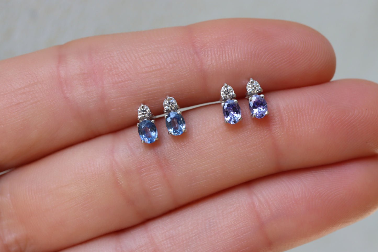 Aretes Luxe Zafiro y Diamantes Fine