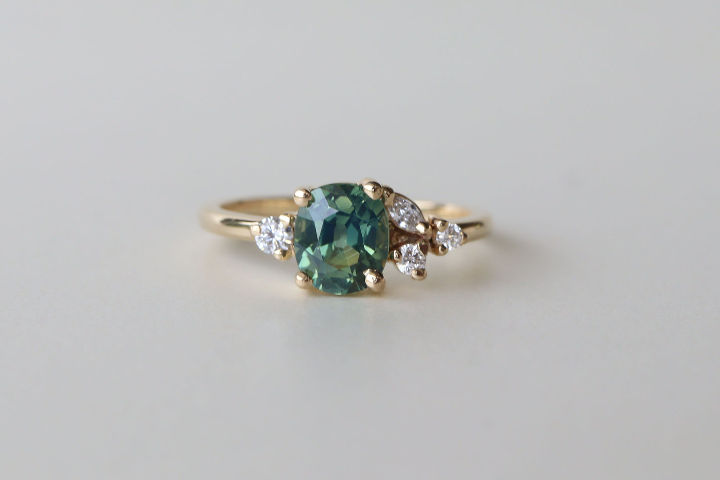 Anillo Mar Zafiro Verde 1.37cts Bridal