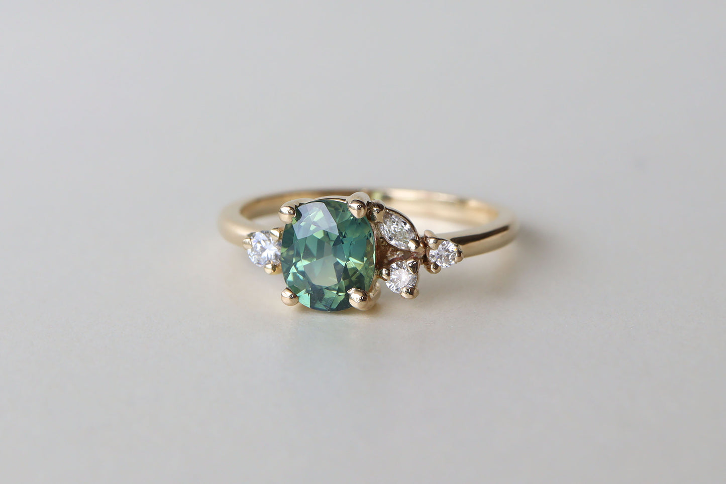 Anillo Mar Zafiro Verde 1.37cts Bridal