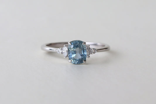 Anillo Matilde Zafiro Baby Blue 1.07cts Bridal