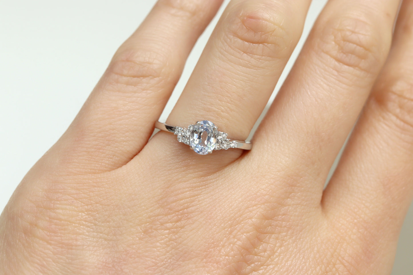 Anillo Nebula Zafiro Platino 1.30cts Bridal