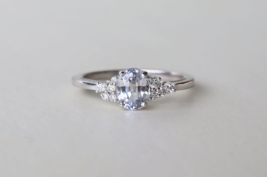 Anillo Nebula Zafiro Platino 1.30cts Bridal