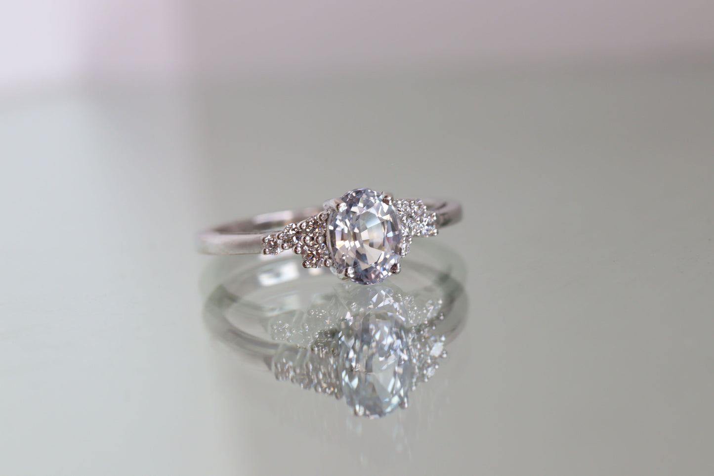 Anillo Nebula Zafiro Platino 1.30cts Bridal