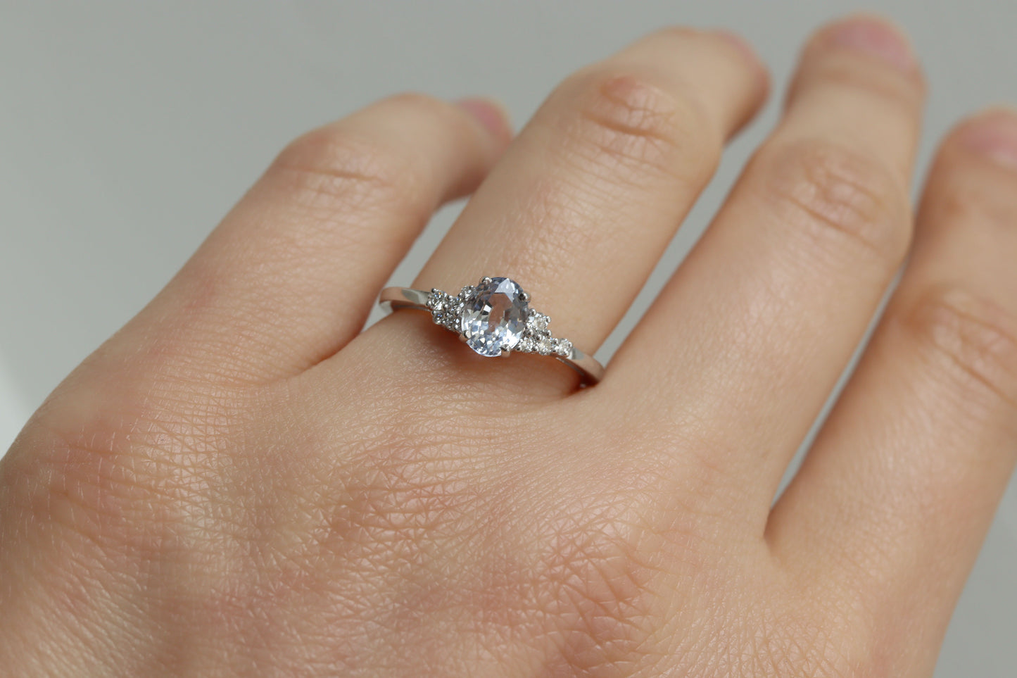 Anillo Nebula Zafiro Platino 1.30cts Bridal