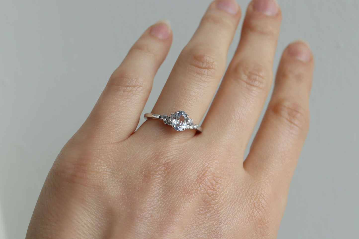 Anillo Nebula Zafiro Platino 1.30cts Bridal