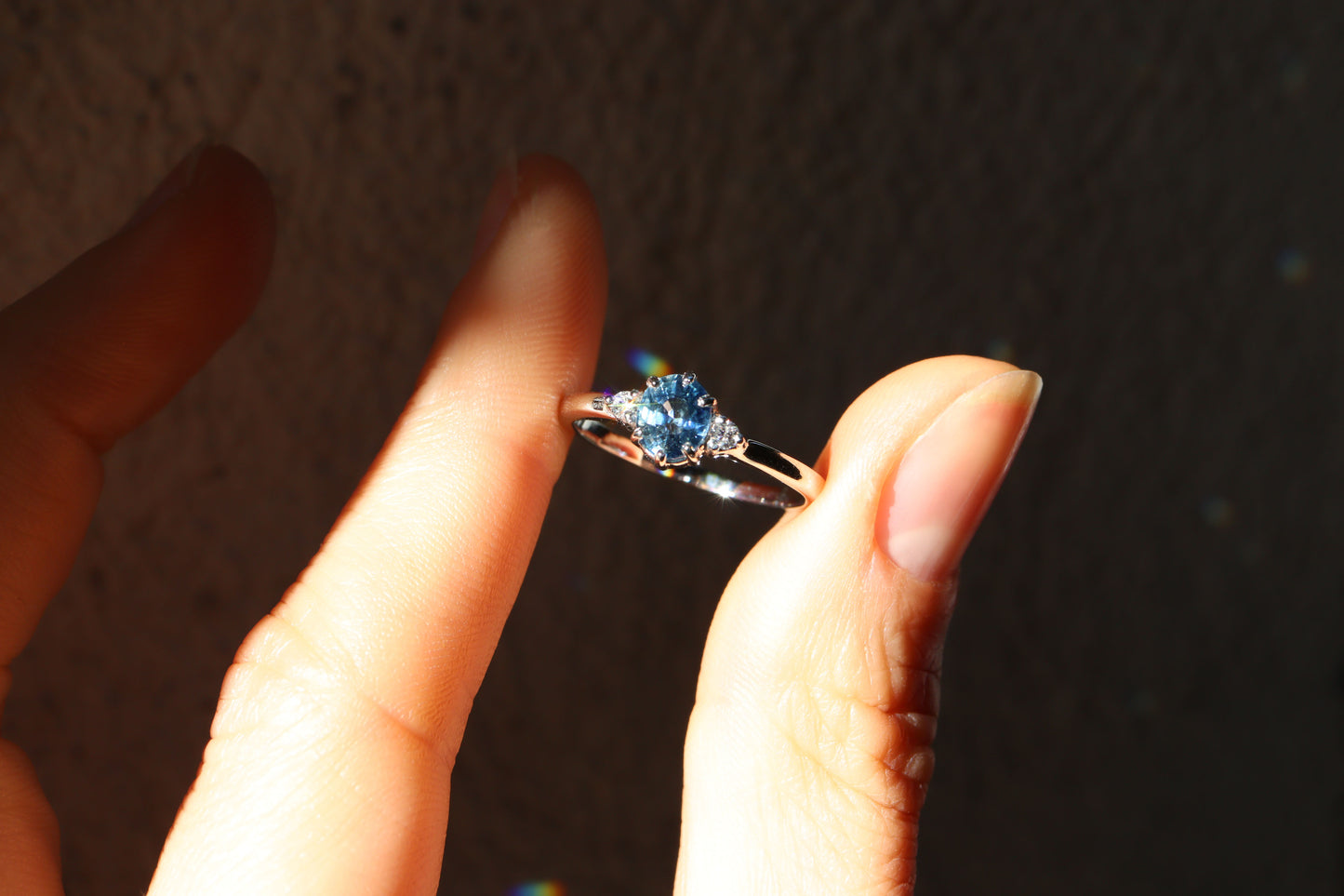 Anillo Suri Zafiro Azul 1.05cts Bridal